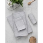 MKLuzkoviny ručník 50 × 100 cm Bella světle šedá – Zboží Mobilmania
