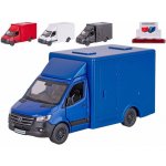 Kinsmart Mercedes-Benz Sprinter 12,5 cm kov zpětný chod mix barev bílá, černá, modrá, červená – Zboží Dáma