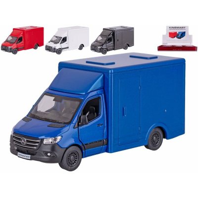 Kinsmart Mercedes-Benz Sprinter 12,5 cm kov zpětný chod mix barev bílá, černá, modrá, červená – Zboží Dáma