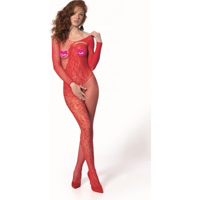 Passion Bodystocking BS107 Red – Zboží Dáma