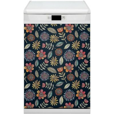 Magnet na myčku dekorativní Barevné květiny 45x70 cm – Hledejceny.cz