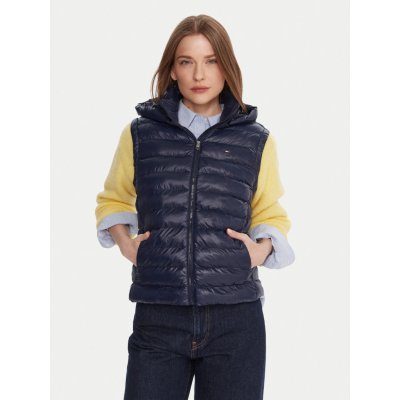 Tommy Hilfiger dámská vesta WW0WW47352C1G tmavě modrá – Sleviste.cz
