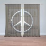 Sablio Záclony Logo 5 Dřevo: 2ks 150x250cm – Hledejceny.cz