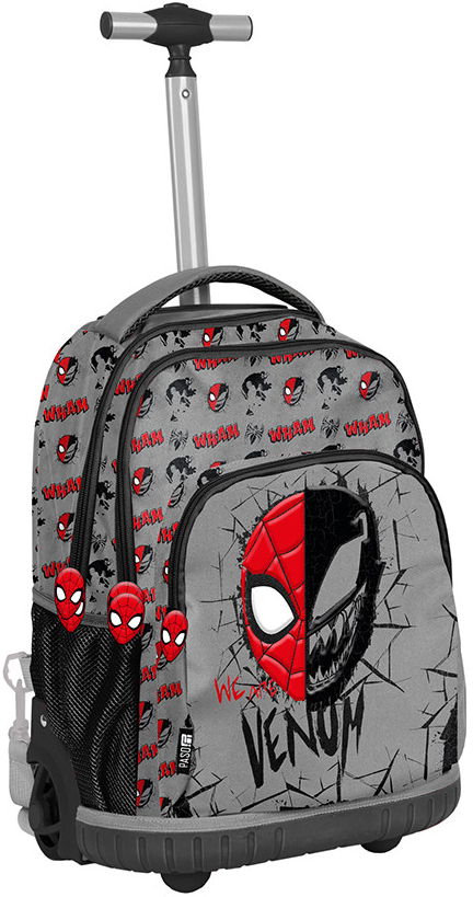 Paso batoh na kolečkách Spider-Man šedý