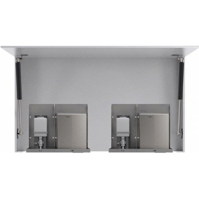 BASIC zrcadlová skříňka 1200 mm se dvěmi automatickými dávkovači mýdla a se dvěmi senzorovými osouše – Zbozi.Blesk.cz