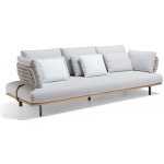 Molteni Sway 259x92x68 cm teak nohy hliník golden hour výplet lanko ecru sedák bílá white – Hledejceny.cz