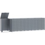 vidaXL Box na odpadky pro 6 tun šedý 414x79x117 cm ocel – Zboží Mobilmania