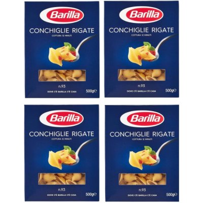 Barilla Conchiglie Rigate Nr. 93 4 x 0,5 kg – Sleviste.cz