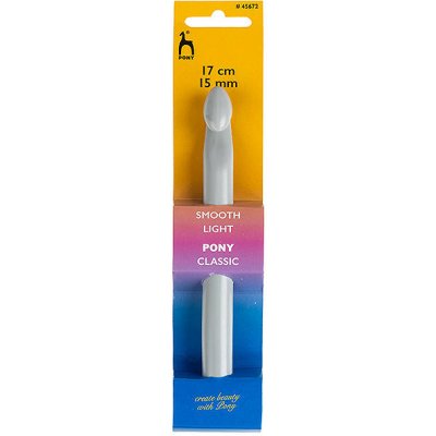 PONY Háček na háčkování PONY, plastový 45672, velikost 15mm, délka 17cm – Zboží Dáma
