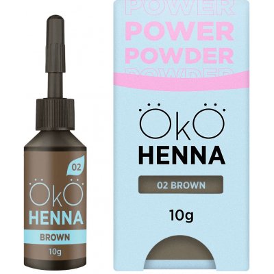 OKO Power Powder Henna prášková henna na obočí Brown 10 g – Zboží Dáma
