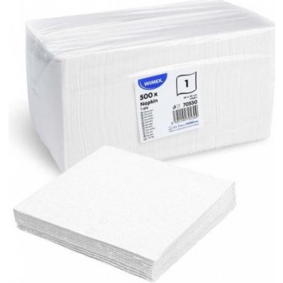 Wimex Bílý ubrousek papírový 1vrstvý 30x30cm 500ks – Sleviste.cz