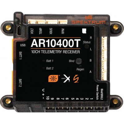 Spektrum přijímač AR10400T 10CH PowerSafe s telemetrií – Zboží Mobilmania