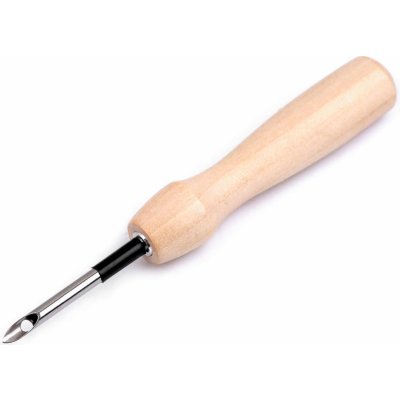 Dutá vyšívací jehla s dřevěnou rukojetí Ø3,5 mm, Ø5 mm Varianta: 1 (Ø3,5 mm) přírodní sv., Balení: 1 ks – Zboží Dáma