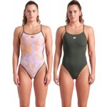 Arena Oboustranné dámské plavky Performance Allover Reversible Challenge Back – Zboží Dáma