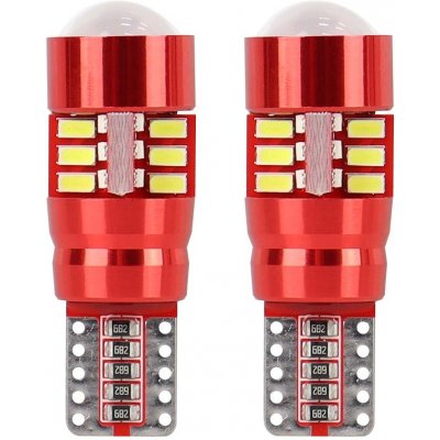 LED AMIO CANBUS 27SMD 3014 T10e (W5W) bílá 12V / 24V sada - 2 ks. | Zboží Auto