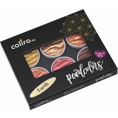 Finetec Akvarelové barvy Coliro Pearlcolors Earth sada 6 ks – Hledejceny.cz