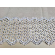 Voálová záclona MACRAME bílá 180 cm