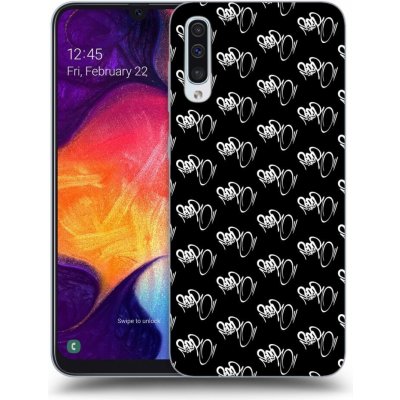 Pouzdro Picasee silikonové Samsung Galaxy A50 A505F - Separ - White On Black černé – Zboží Mobilmania