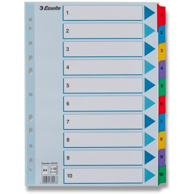Esselte Mylar - kartonový rozlišovač - 10 listů – Sleviste.cz