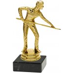 Kulečníková soška sportovní pohár 10,2 cm zlatá výška 10,2 cm – Zboží Dáma