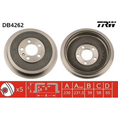 Brzdový buben TRW DB4262 – Hledejceny.cz