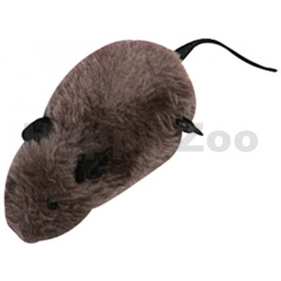 Hračka pro kočky FLAMINGO - natahovací myš (L) 10cm (MIX BAREV)