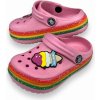 Dětské žabky a pantofle Fashion Dívčí gumové nazouváky růžové