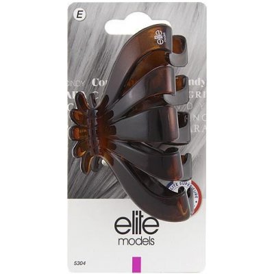 Skřipec do vlasů Elite Models hnědý, šíře 8cm – Sleviste.cz