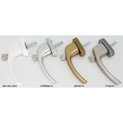 ROTO Okenní klika TWENTE uzamykatelná Barva: Titan F9, Délka čtyřhranu: 35 mm – Hledejceny.cz