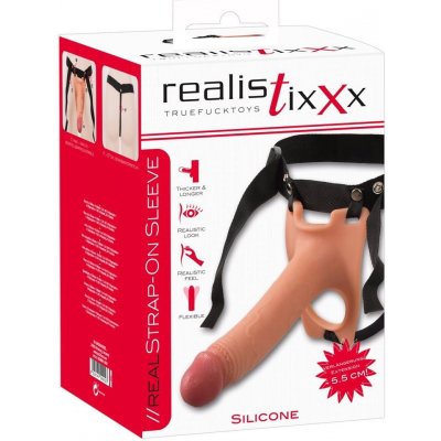 Realistixxx Strap on hinged, hollow, lifelike – Zboží Dáma