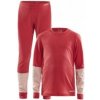 Craft Baselayer JR červená s růžovou 1905355-481704 set triko, spodky růžová