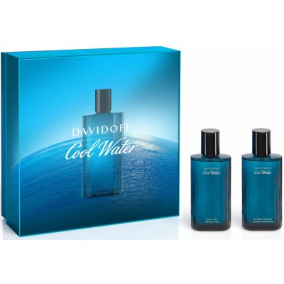 Davidoff Cool Water Man EDT 75 ml + voda po holení 75 ml dárková sada – Hledejceny.cz