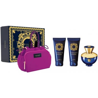 Versace Versace Dylan Blue Pour Femme, SET: Parfumovaná voda 100ml + Sprchovací gél 100ml + Tělové mléko 100ml + Kozmetická taška Pre ženy Parfumovaná voda – Zboží Mobilmania