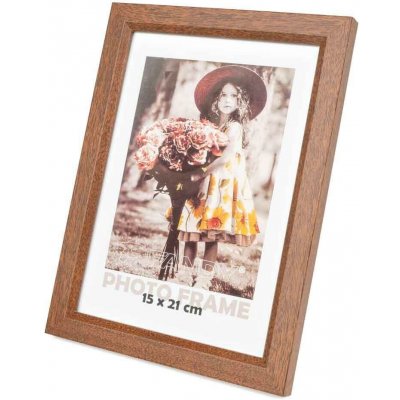 FANDY Dřevěný fotorámečekk Bevel 15x21 3 tmavě hnědý – Zboží Živě