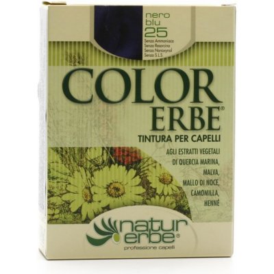 Color Erbe přírodní barva na vlasy 25 modročerná Natur Erbe 135 ml