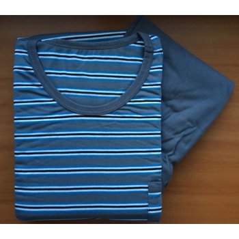 Šestý smysl pánské pyžamo dlouhé s okrouhlým výstřihem šedé