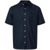 Pánská Košile Livergy pánská lněná košile námořnická modrá