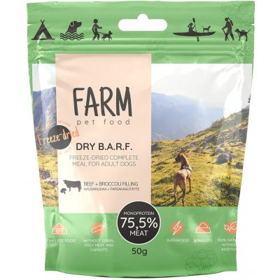 Farm Pet Food Farm mrazem sušený B.A.R.F. Hovězí s brokolicí 50 g