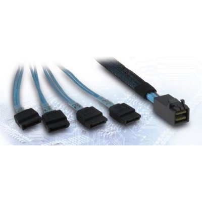 Inter Tech kabel Mini-SAS HD na 4x SATA 0,5m 88885003 – Zboží Mobilmania