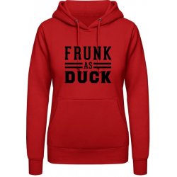 AWDis Hoodie mikina Opilý jako kačka Ohnivá červená