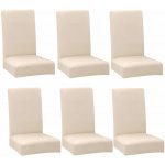 ISO TRADE Potahy na židle 6 ks - béžové – Zboží Dáma