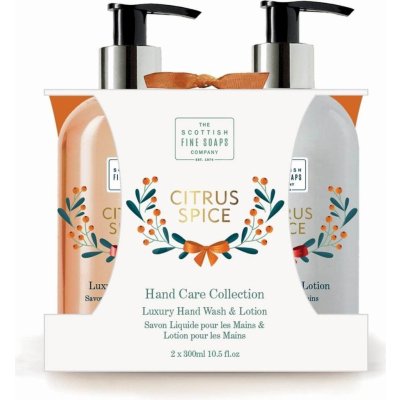 Scottish Fine Soaps Clementine Spice tekuté mýdlo 300 ml + mléko na ruce 300 ml dárková sada – Zboží Mobilmania