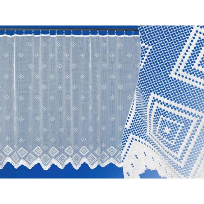 Žakárová záclona - čtverce - vzor 6220 – Hledejceny.cz