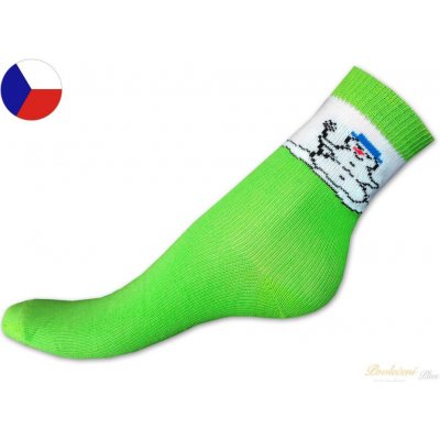 Nepon Dětské bavlněné ponožky Sněhulák zelený
