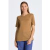 Dámská Trička GANT REL DRAPED SS T-SHIRT hnědá