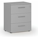 Kancelářská komoda ke stolu PRIMO GRAY, 740 x 600 x 420 mm, šedá – Zboží Dáma