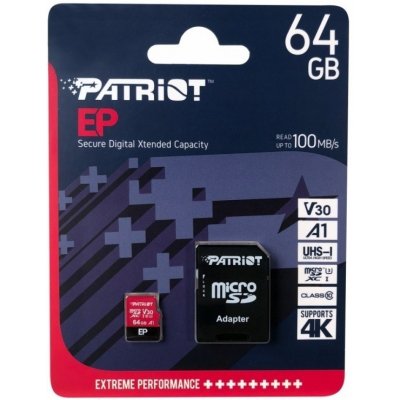 Patriot microSDXC class 10 64 GB PEF64GEP31MCX – Sleviste.cz