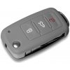 Klíčenka Klíčenka Escape6 ochranné silikonové pouzdro na klíč pro VW/Seat/Škoda s vystřelovacím klíčem tmavě šed