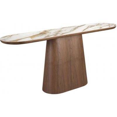 Angel Cerdá ořechový toaletní stolek No. 3284 180 x 45 cm s mramorovým dekorem – Sleviste.cz