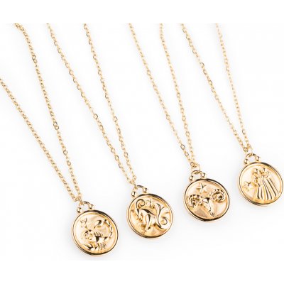 Franco Bene Oboustranný náhrdelník se znamením zvěrokruhu Býk pozlacený 2872 – Hledejceny.cz